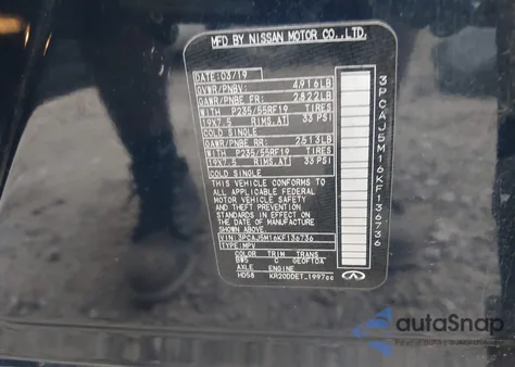 2019 Infiniti Qx50 Luxe из США, поврежденный, VIN 3PCAJ5M16KF136736